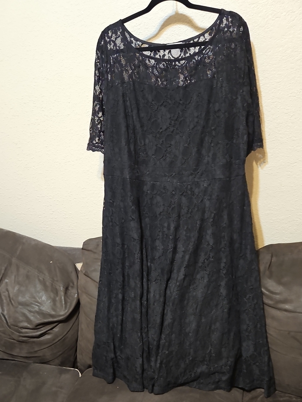 Pinup Couture Black Lace Midi Dress
